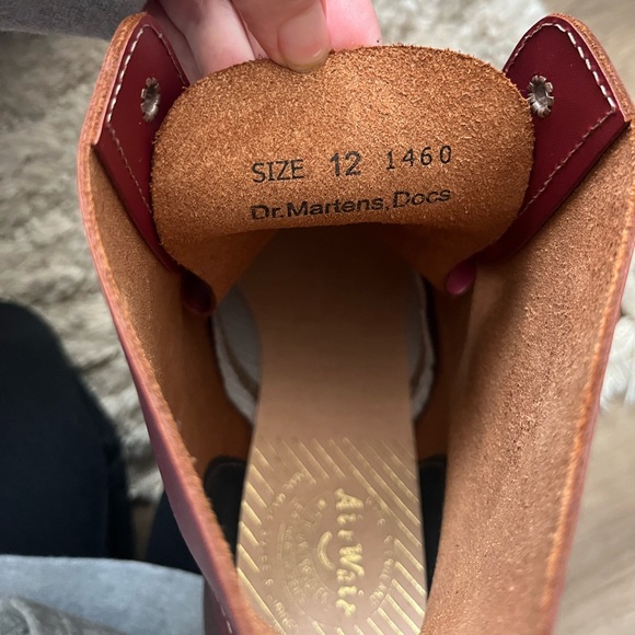 Mens Red Hand Crafted Doc Martens - Picture 5 of 7